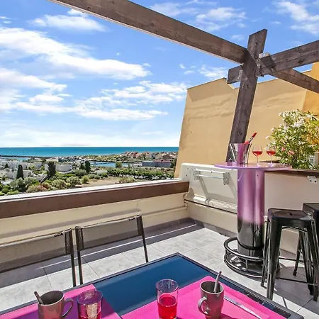 아파트 Luxury Duplex Naturiste Sea View 아그